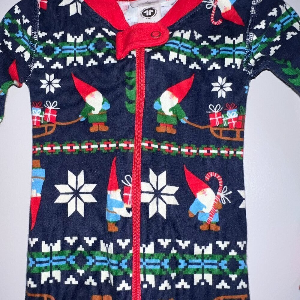 Hanna Andersson Baby Holiday Footed Zip Sleeper Size 85cm/2T - Picture 2 of 4